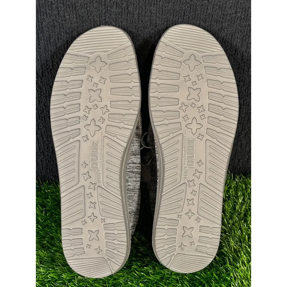 Hey Dude Wally B Sox Grey Knit Loafers Mens 13 Slip On Shoes 111033000